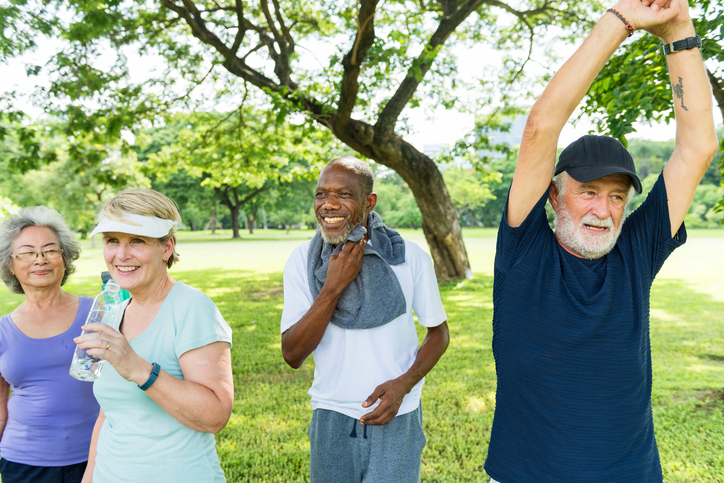 Senior Group Friends Exercise